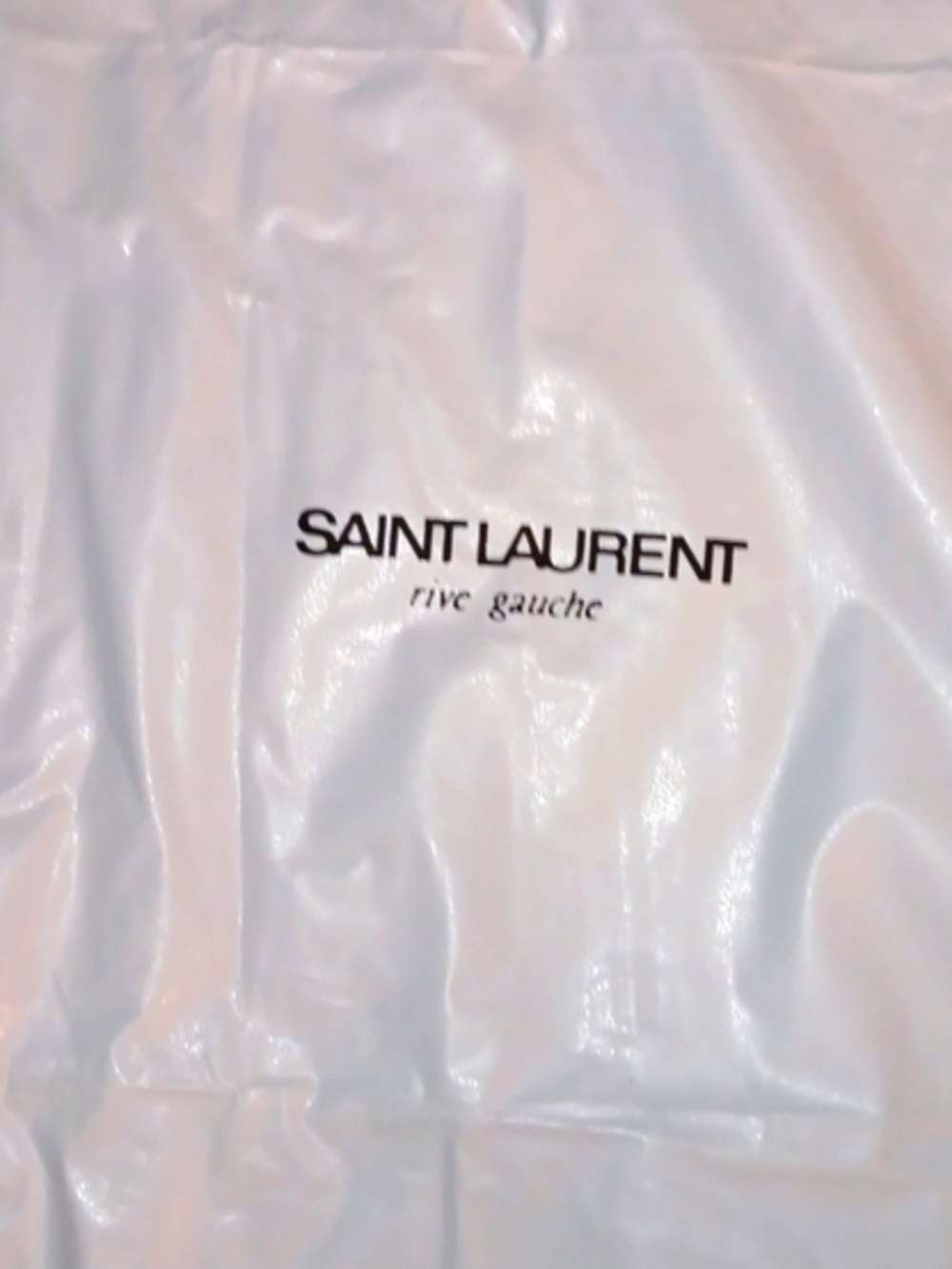 Saint Laurent White Garment Cover with Black Logo
